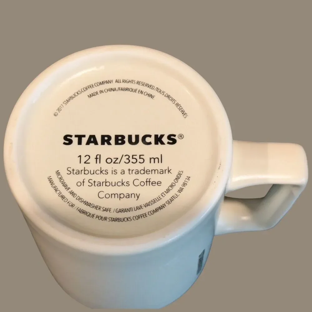 Starbucks Coffee Mug 12 oz. Abstract Fox Red Interior 2017